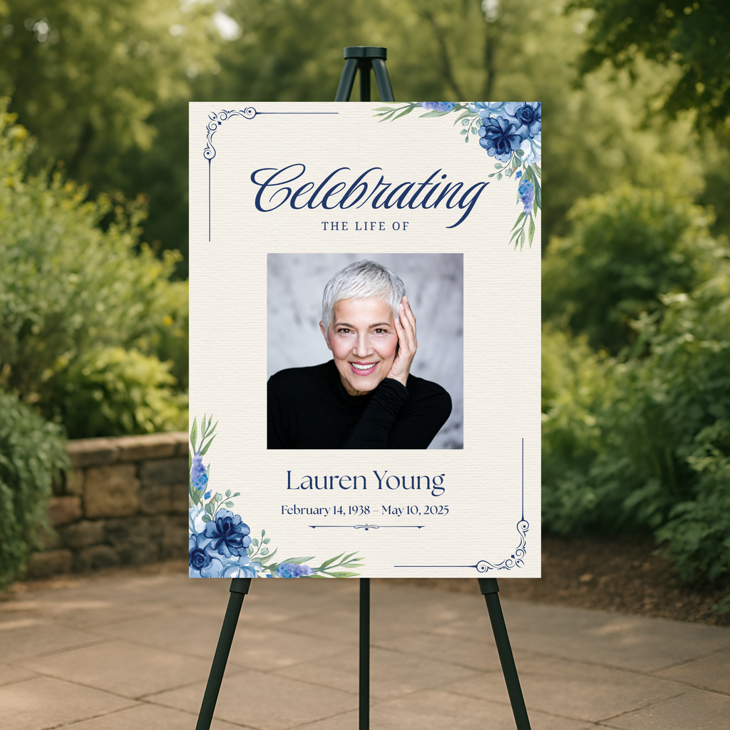 Blue Blossom Memorial Poster