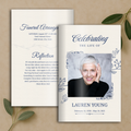 Blue Blossom Funeral Program