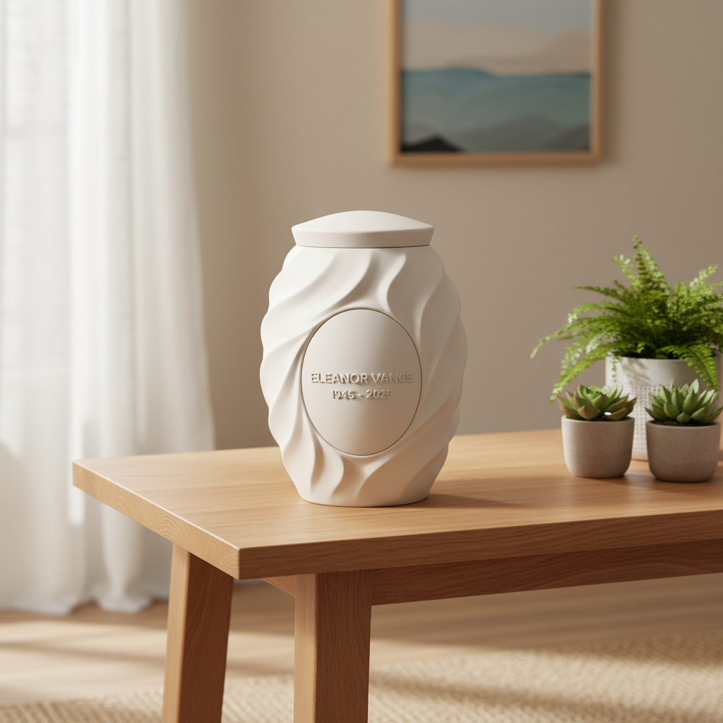Cascading Wave Cremation Urn — lifestyle 1