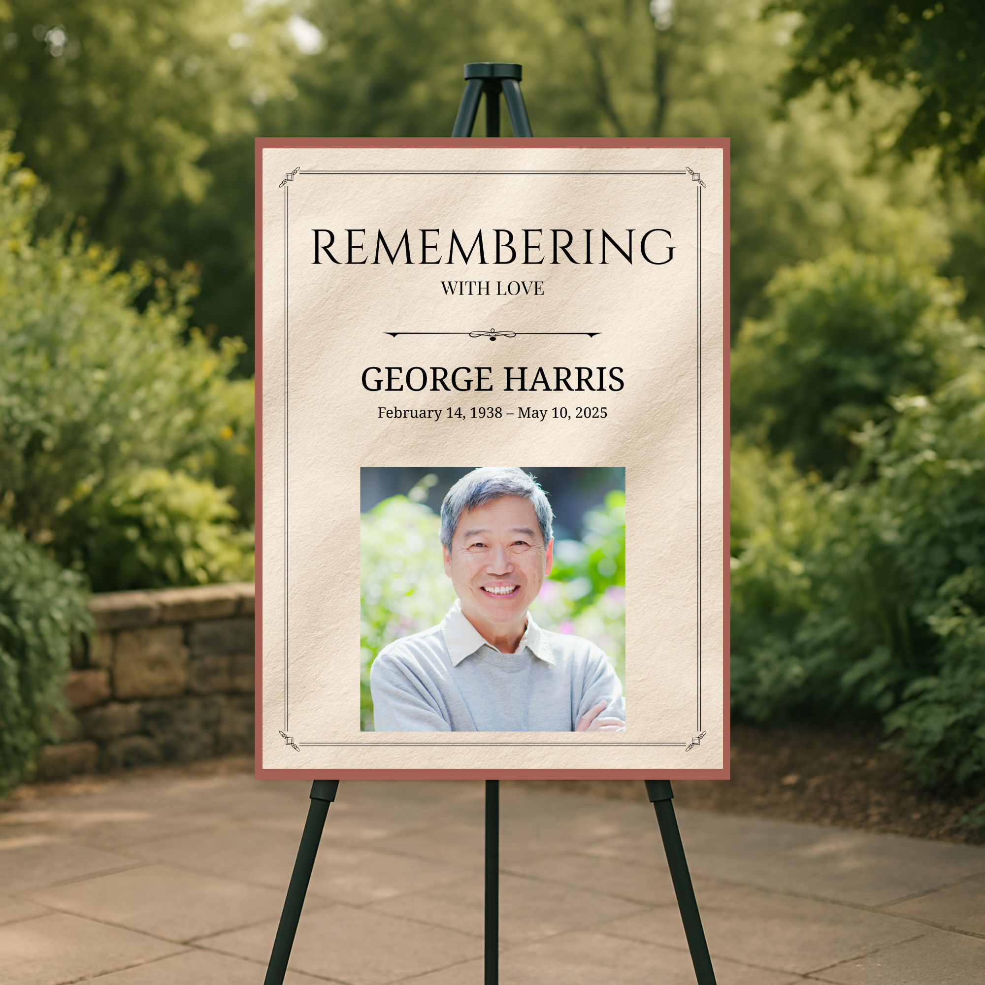 Deco Parchment Memorial Poster