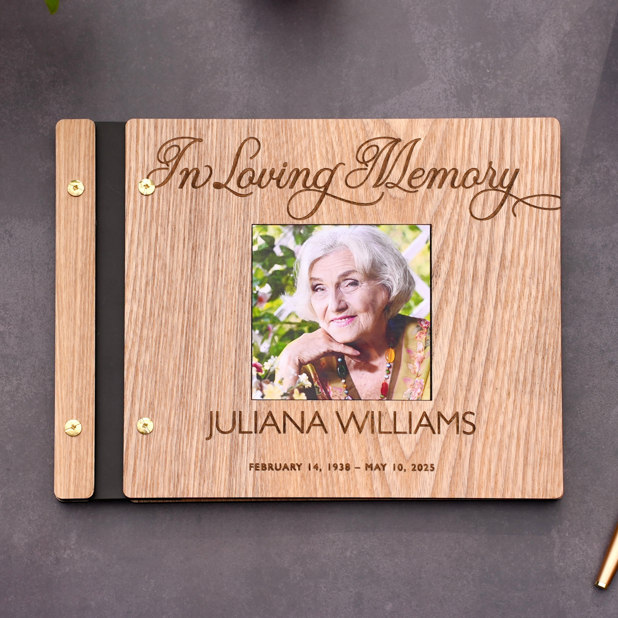 Refined Wood Cover Guest Book