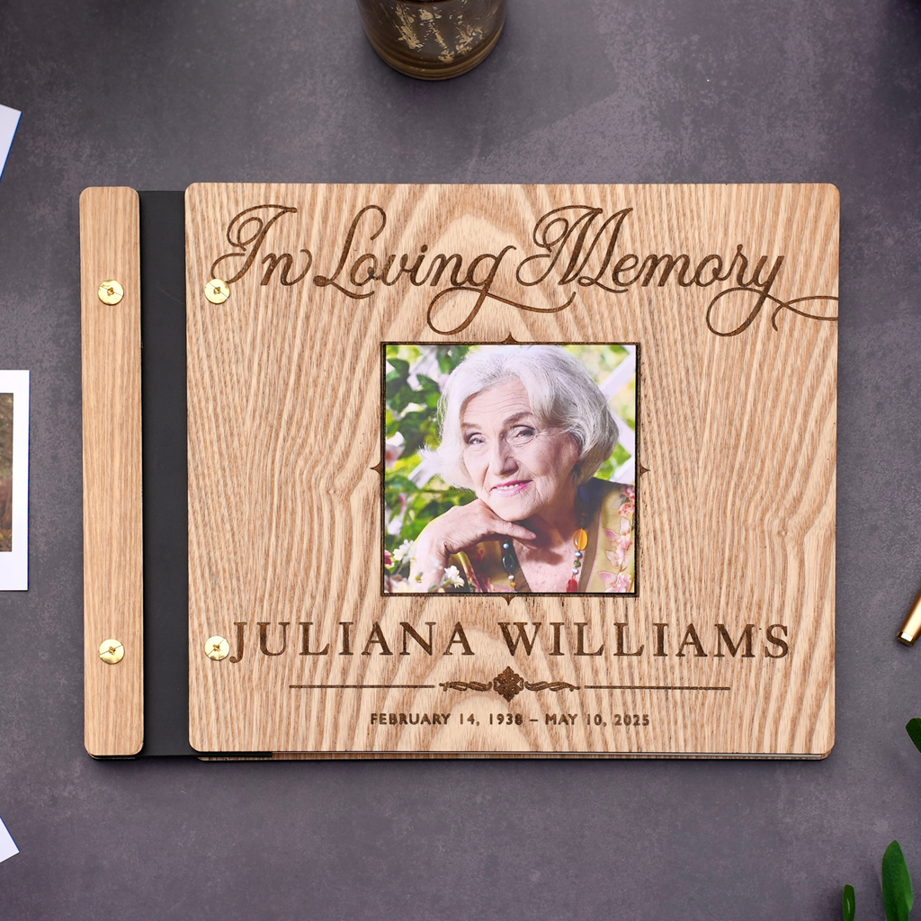 Heirloom Wood Cover Guest Book