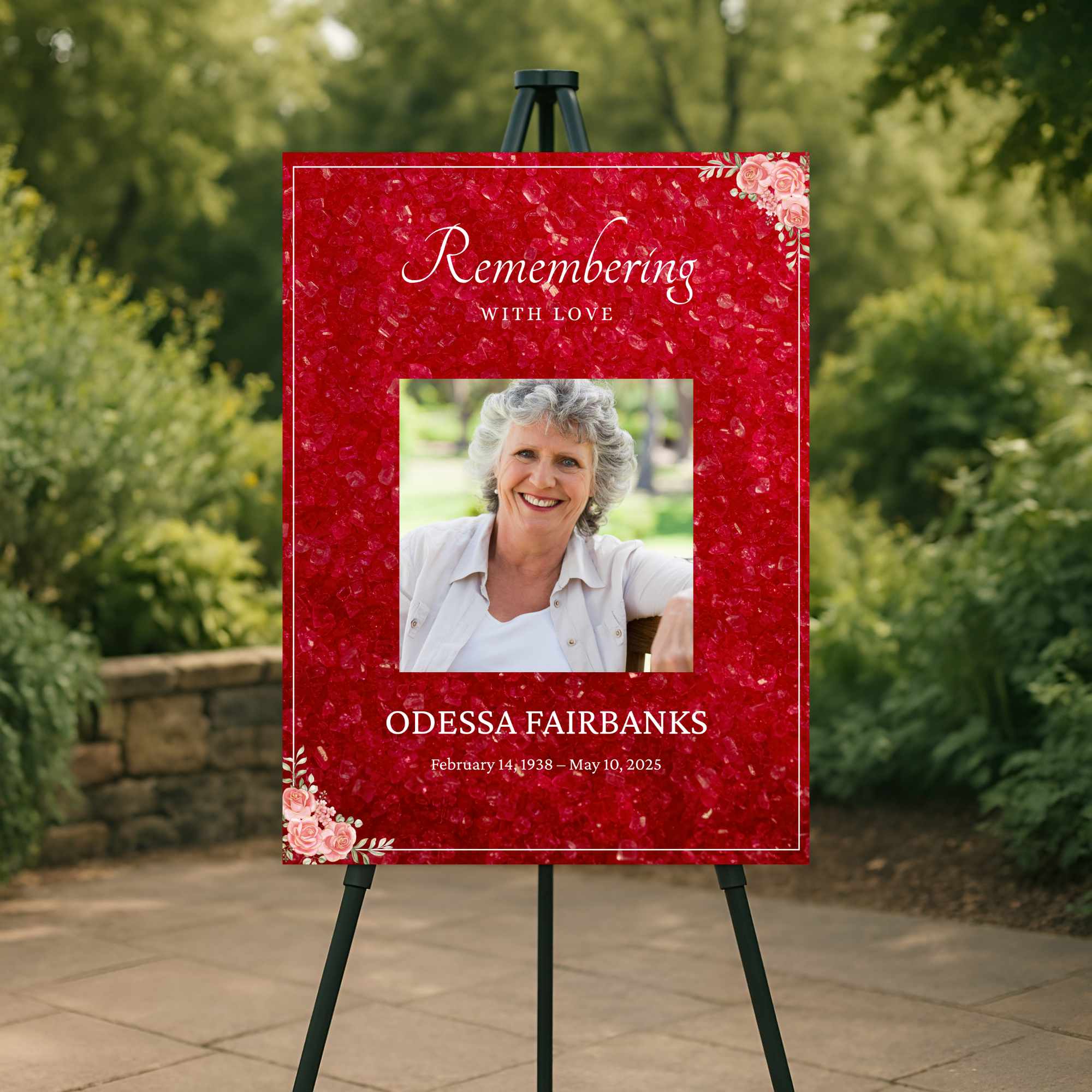 Crimson Rose Memorial Poster