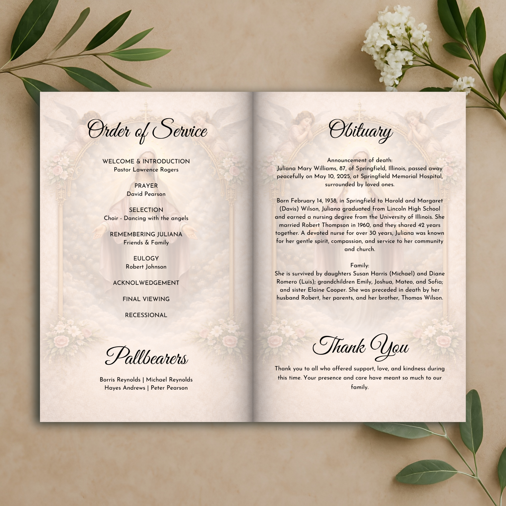 Divine Grace Funeral Program