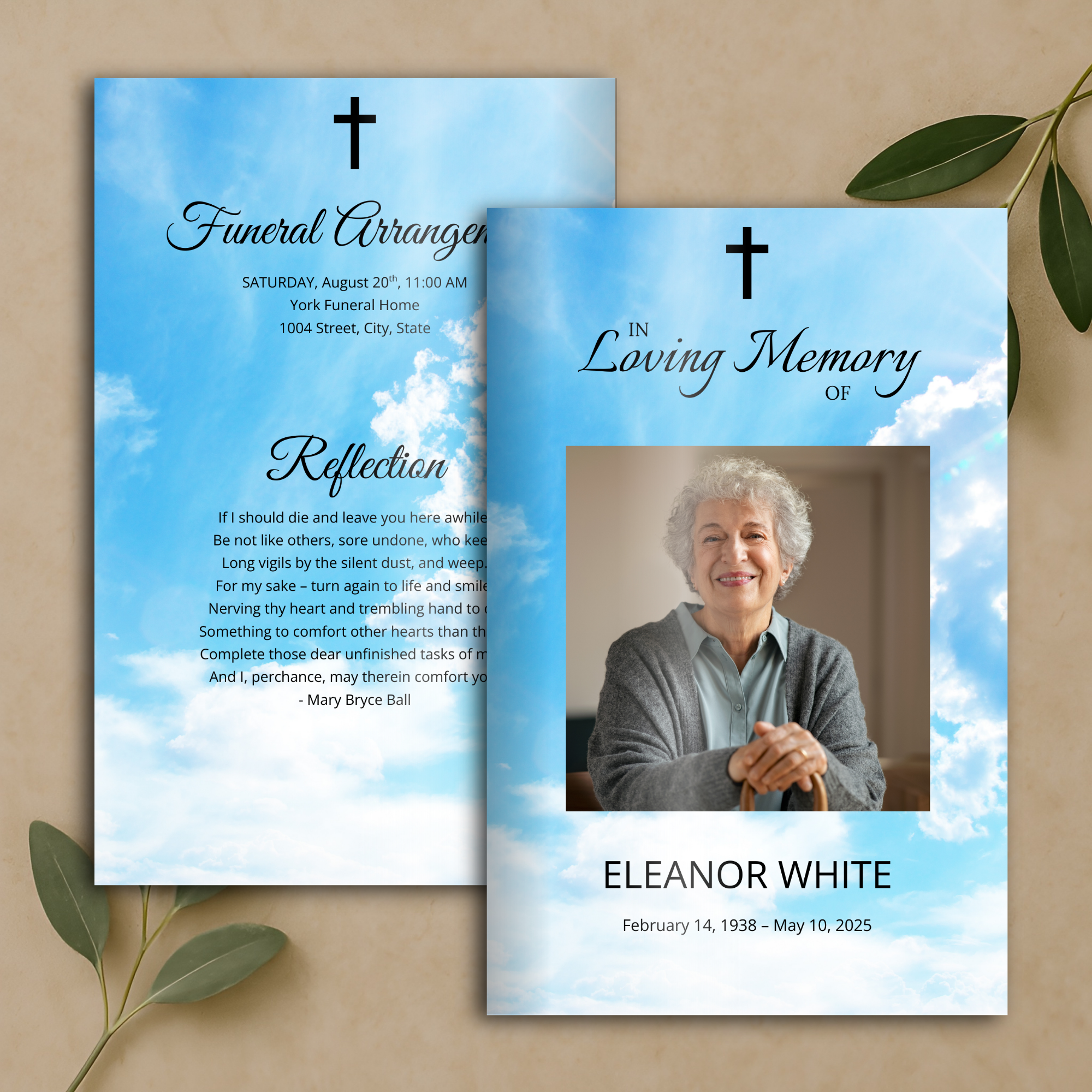 Divine Sky Funeral Program