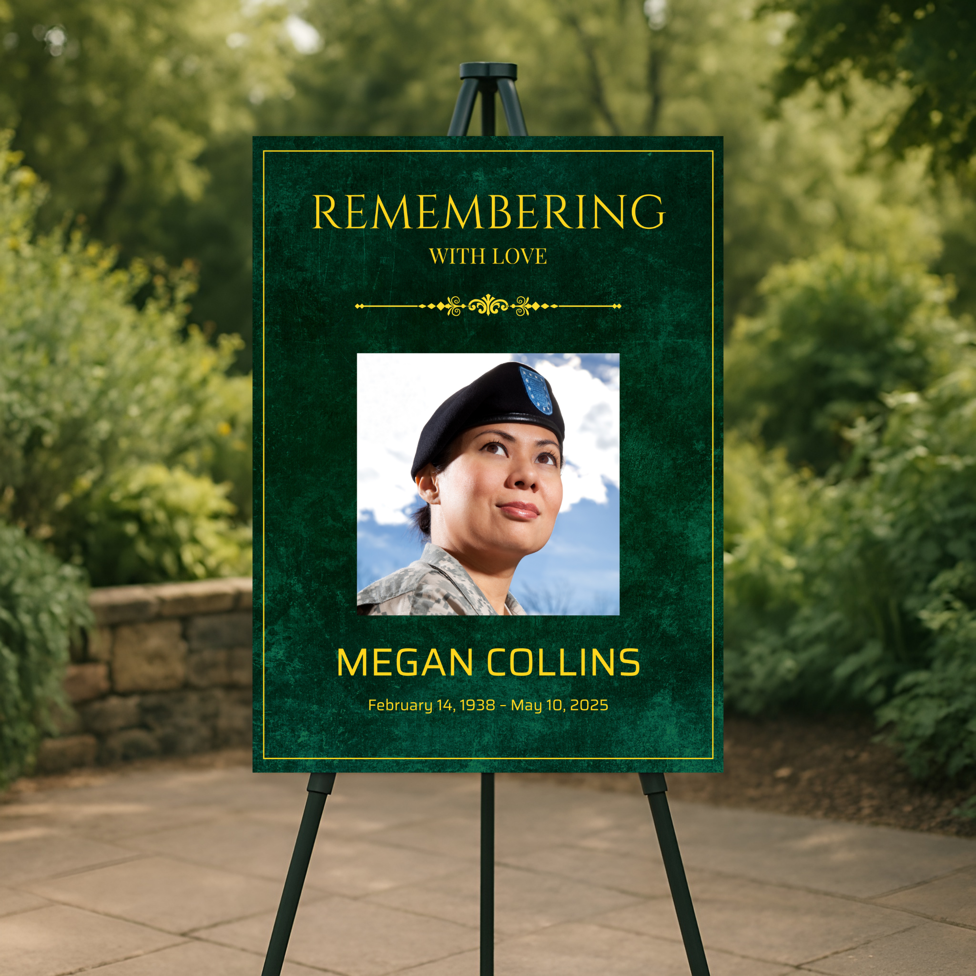 Emerald Valor Memorial Poster