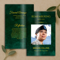 Emerald Valor Funeral Program