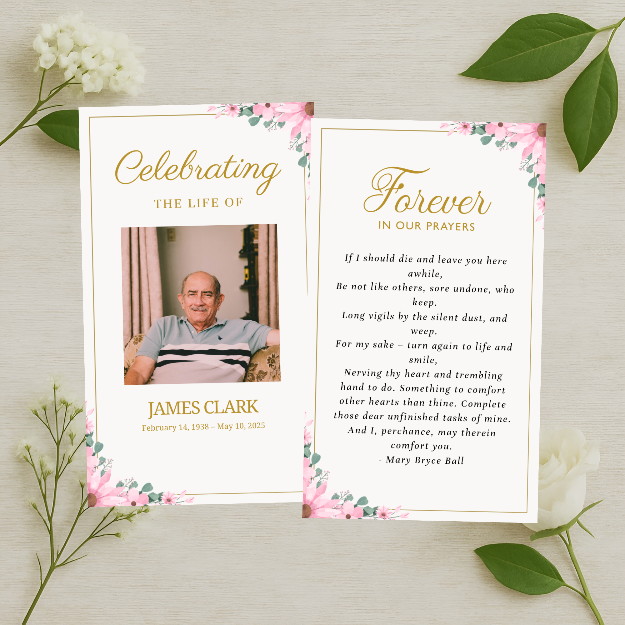 Eternal Bloom Prayer Card