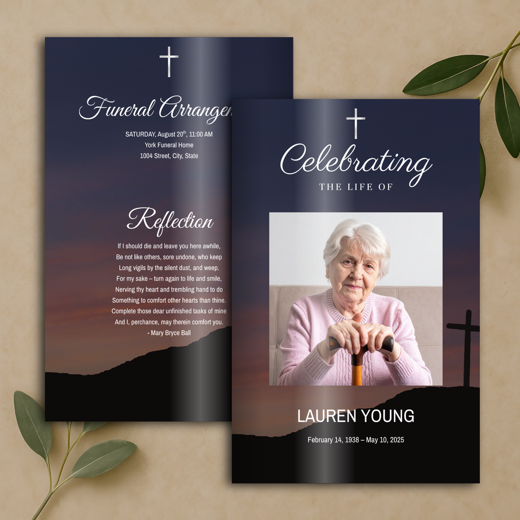 Eternal Cross Funeral Program