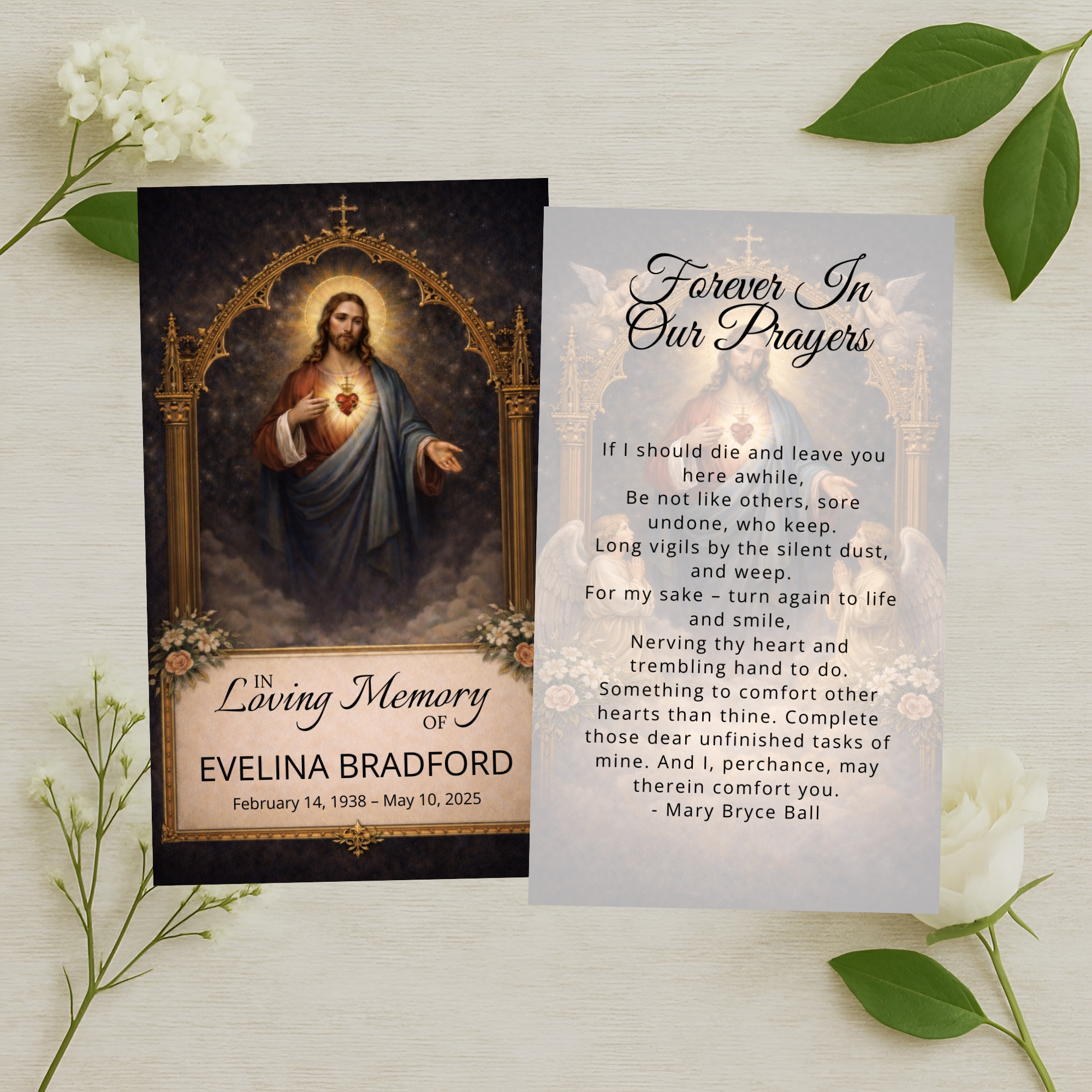 Eternal Devotion Prayer Card