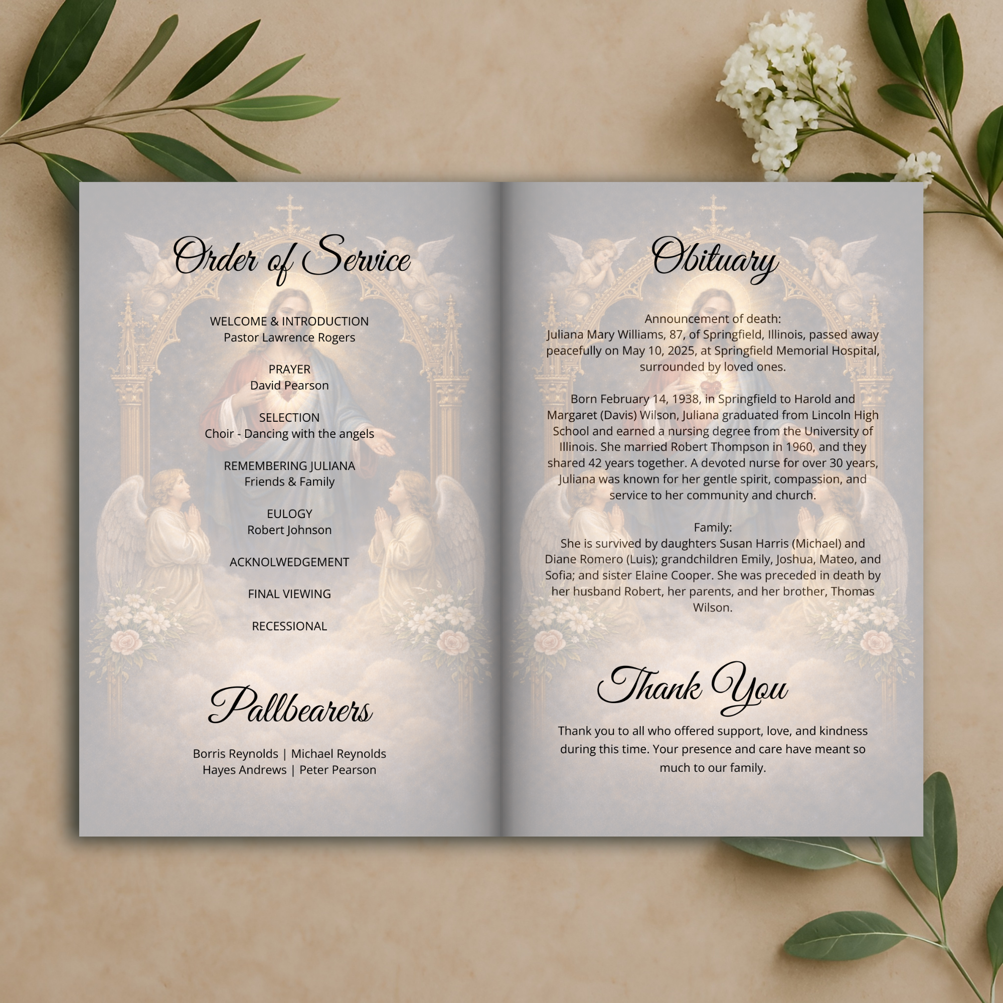 Eternal Devotion Funeral Program