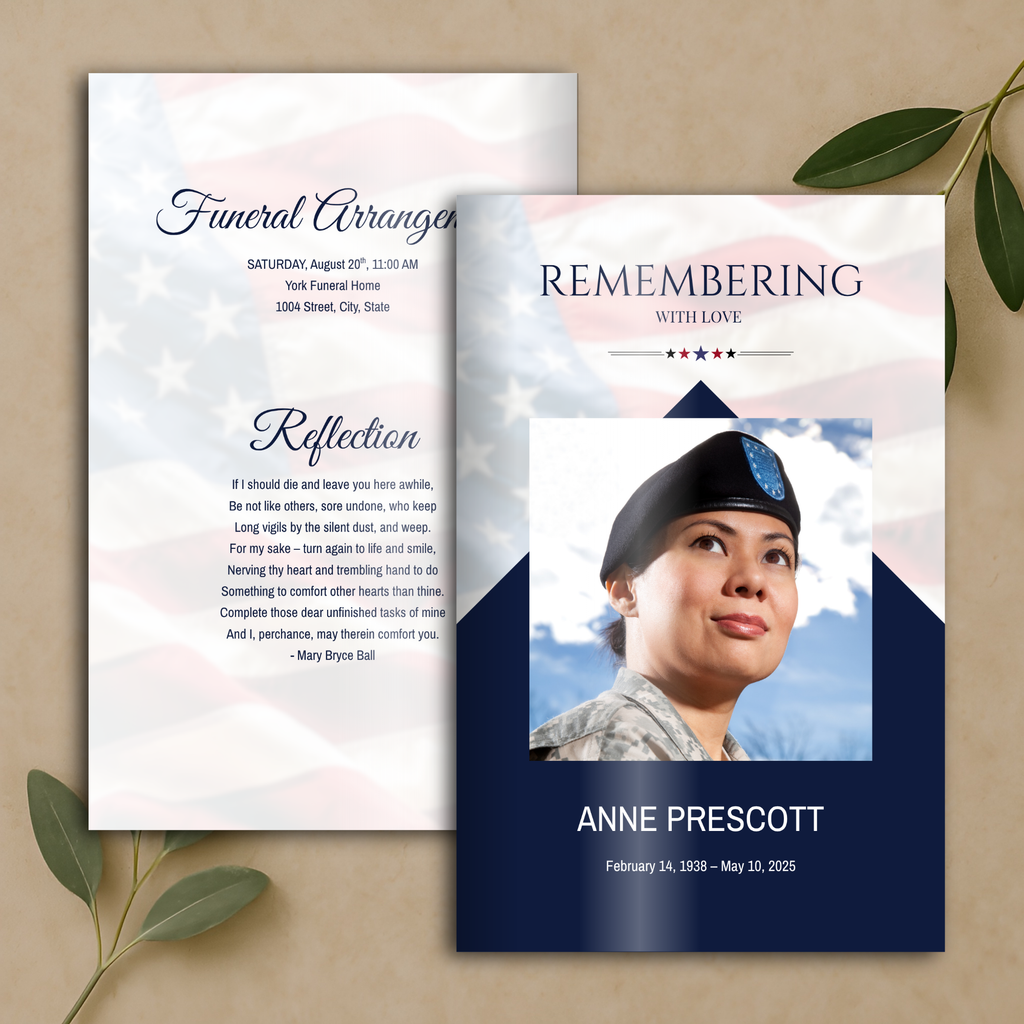 Flag Duty Funeral Program