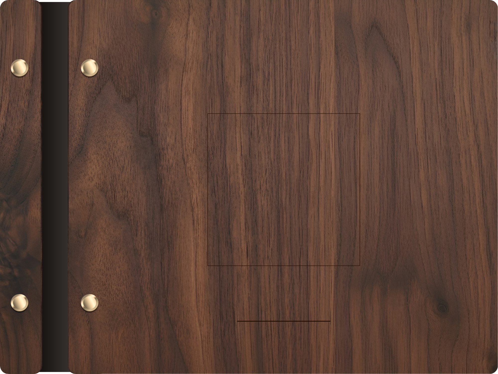 Refined Wood Cover Guest Book