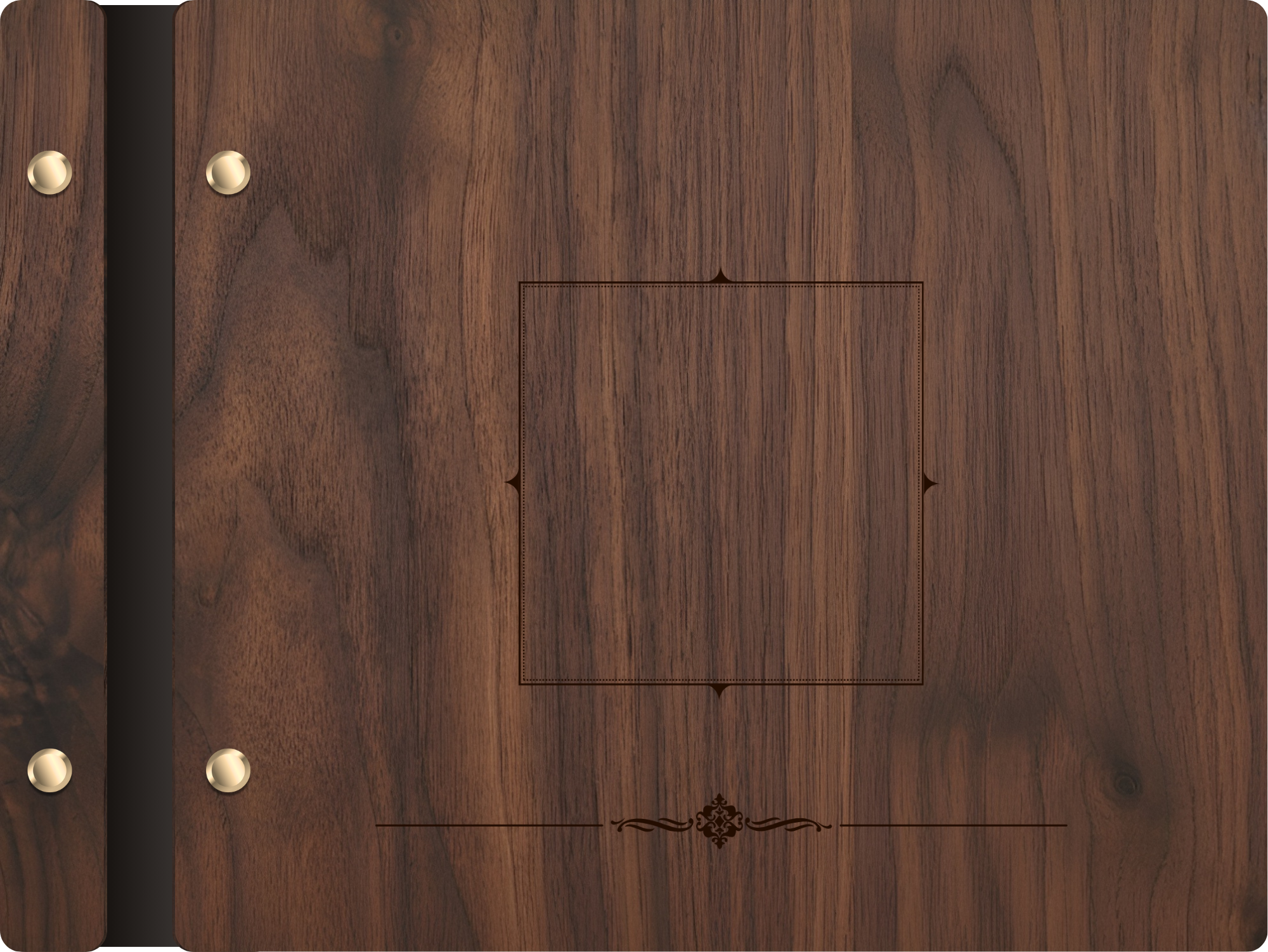 Heirloom Wood Cover Guest Book