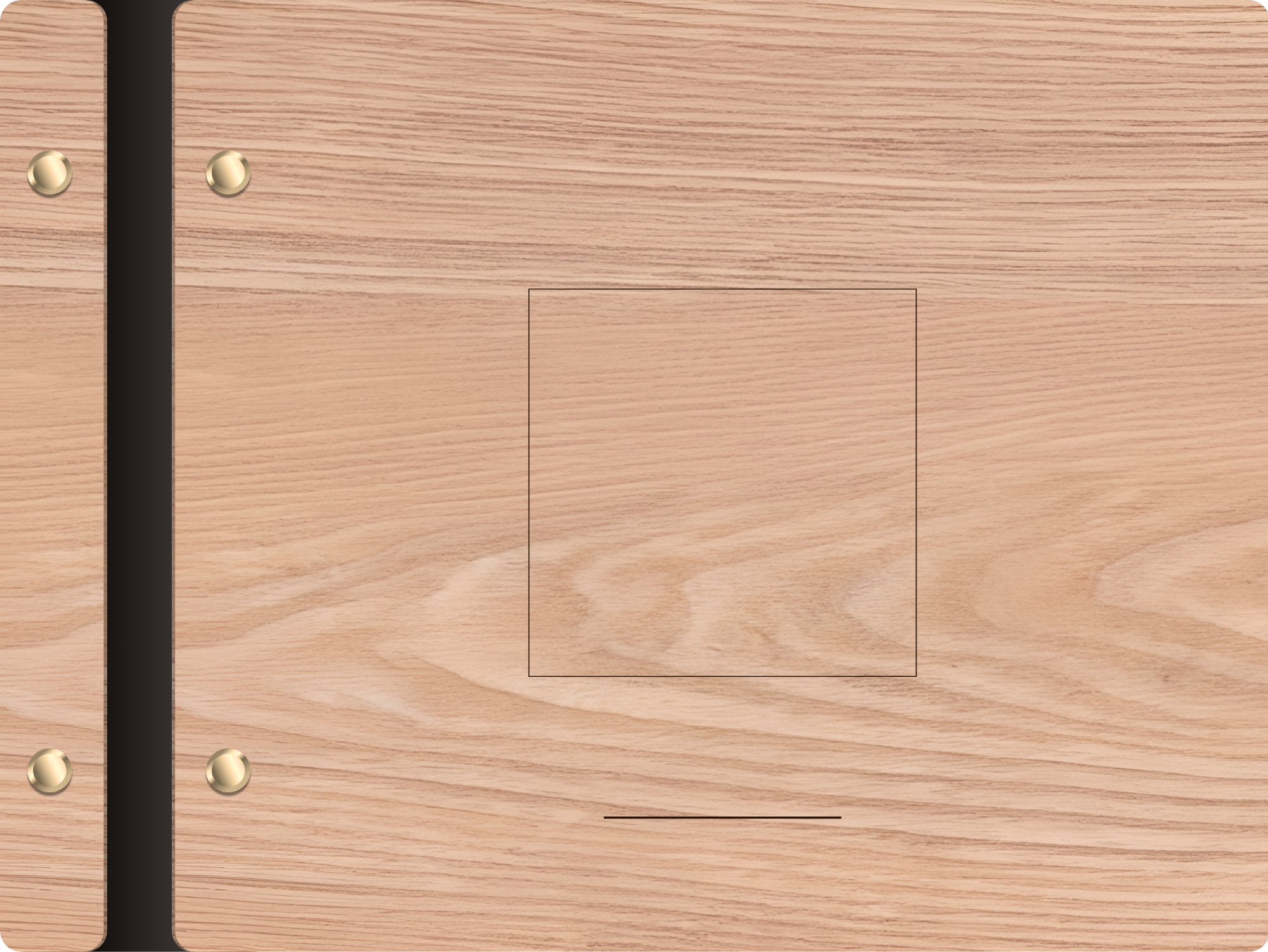 Refined Wood Cover Guest Book