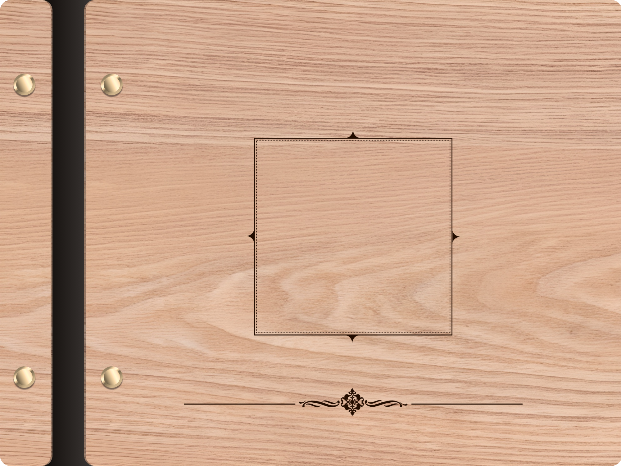 Heirloom Wood Cover Guest Book