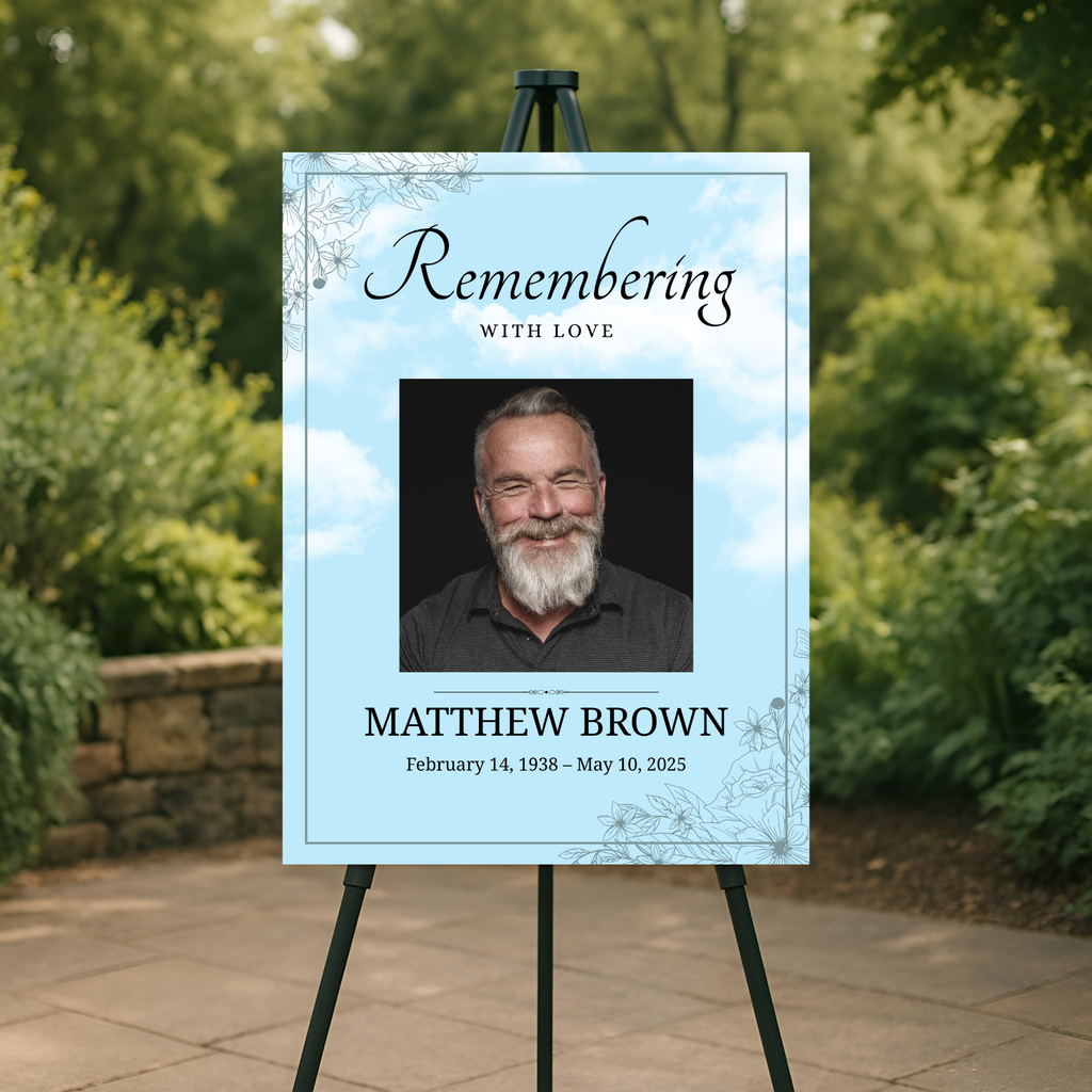 Heavenly Blue Memorial Poster