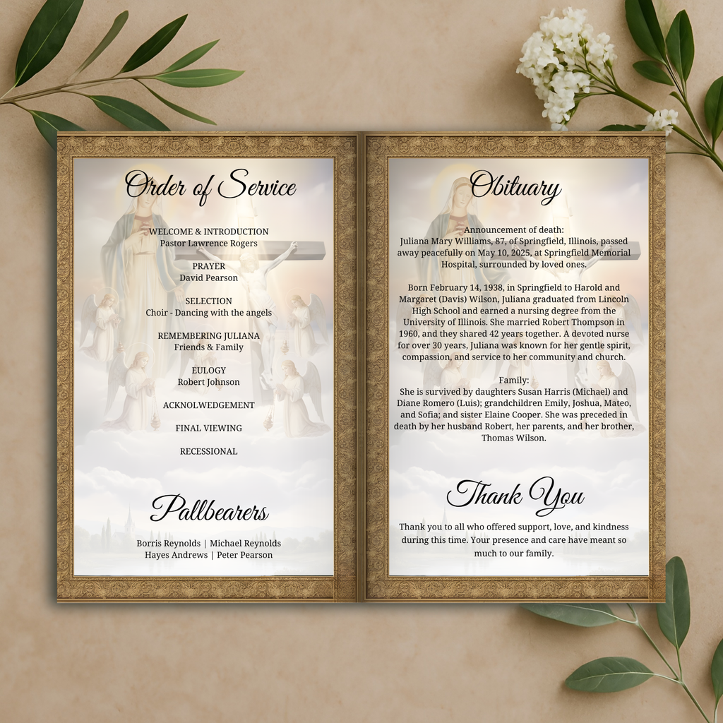 Holy Remembrance Funeral Program