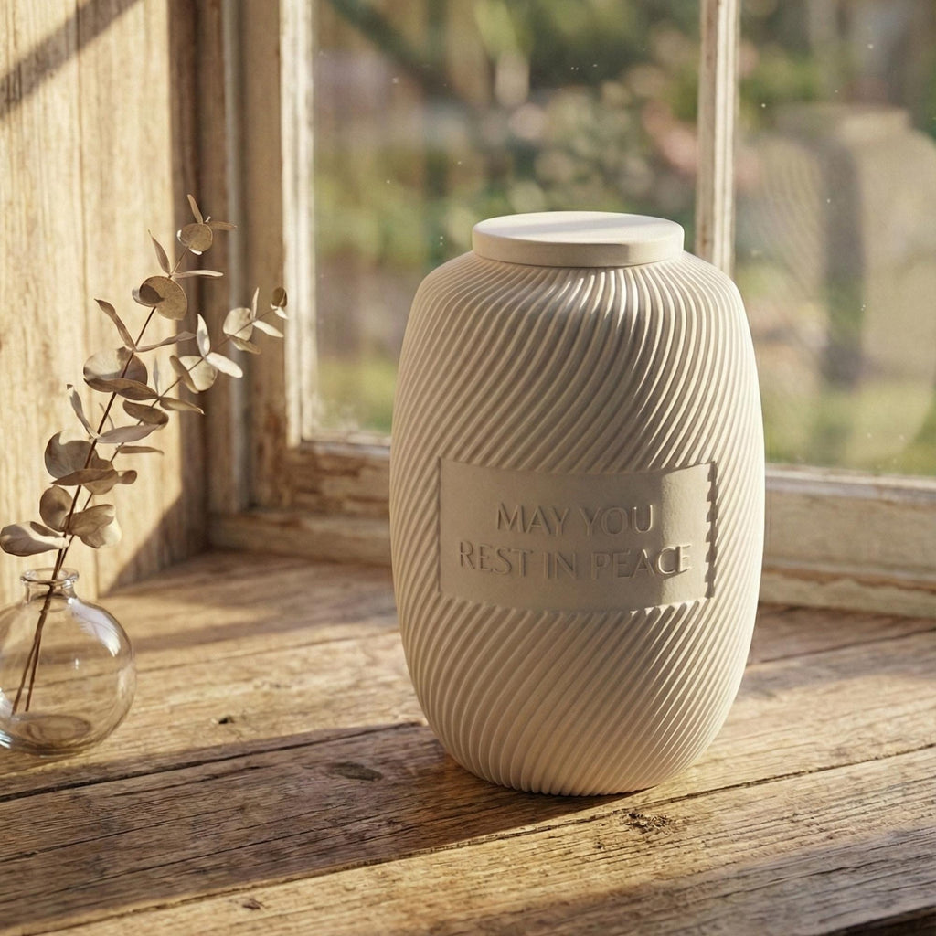Ribbed Cremation Urn