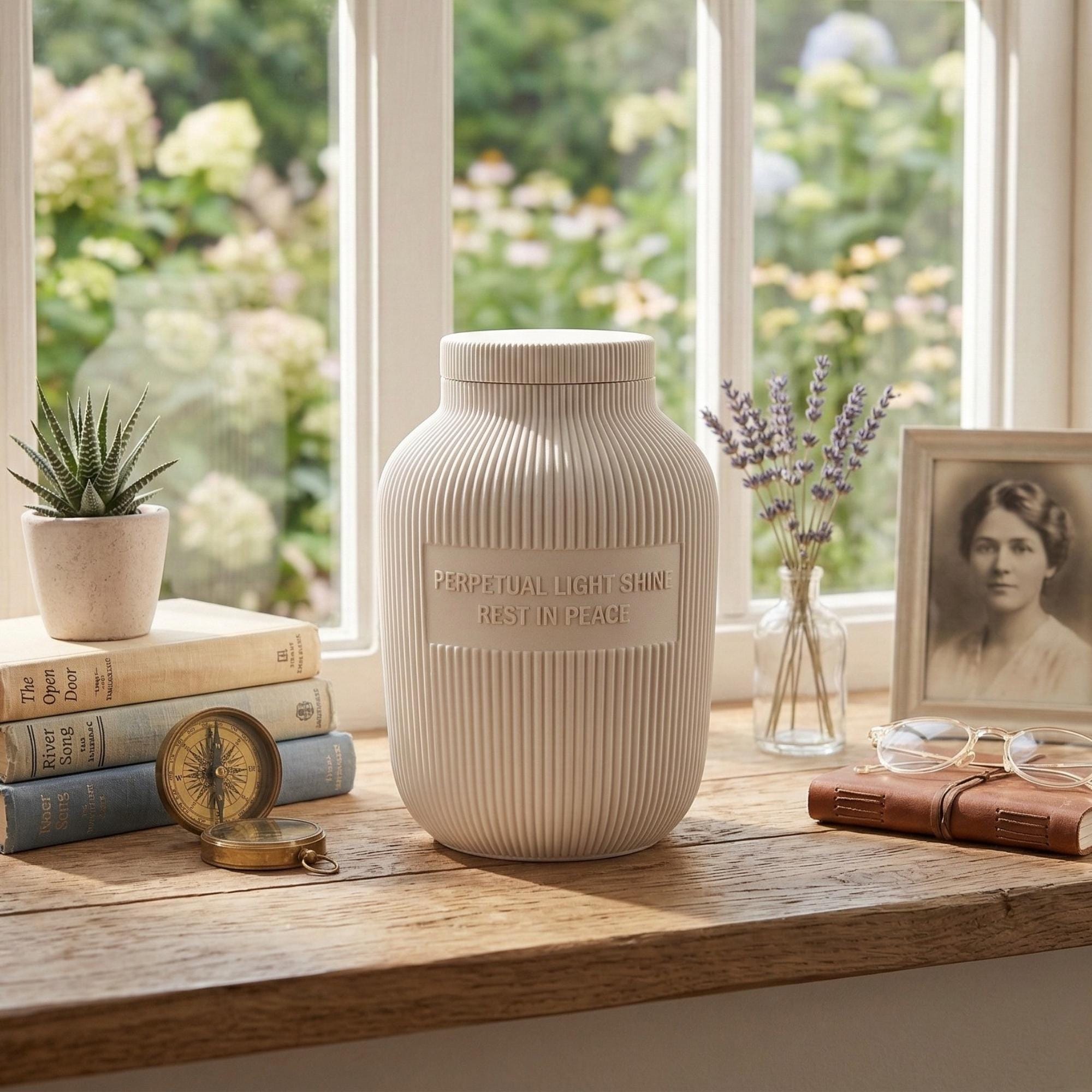 Modern Ridges Cremation Urn - Image 4