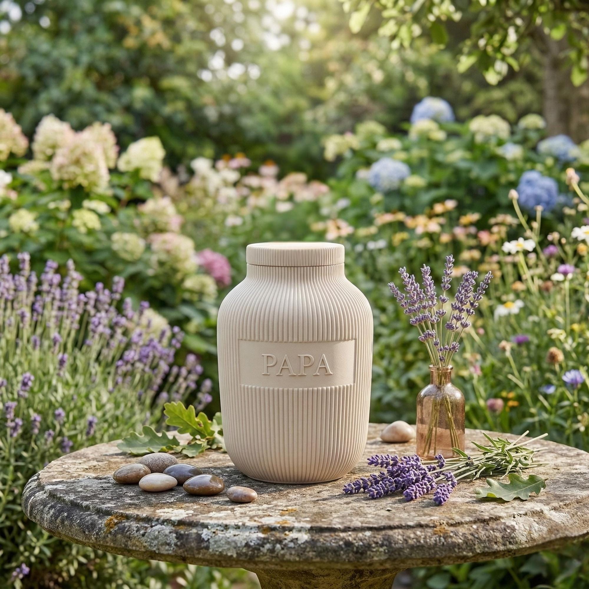 Modern Ridges Cremation Urn - Image 3