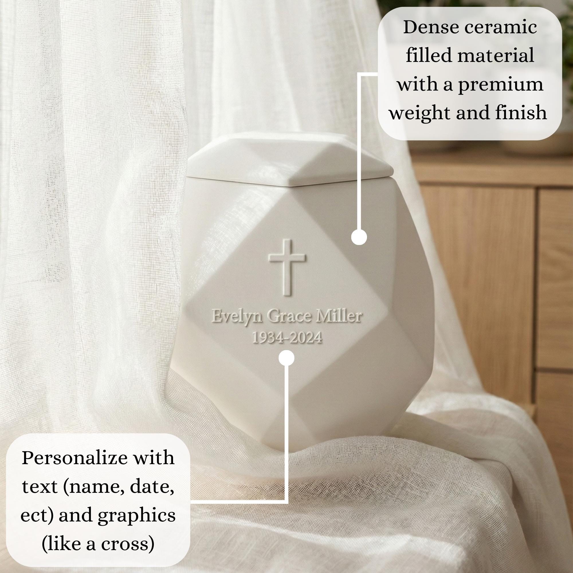 Geometric Cremation Urn
