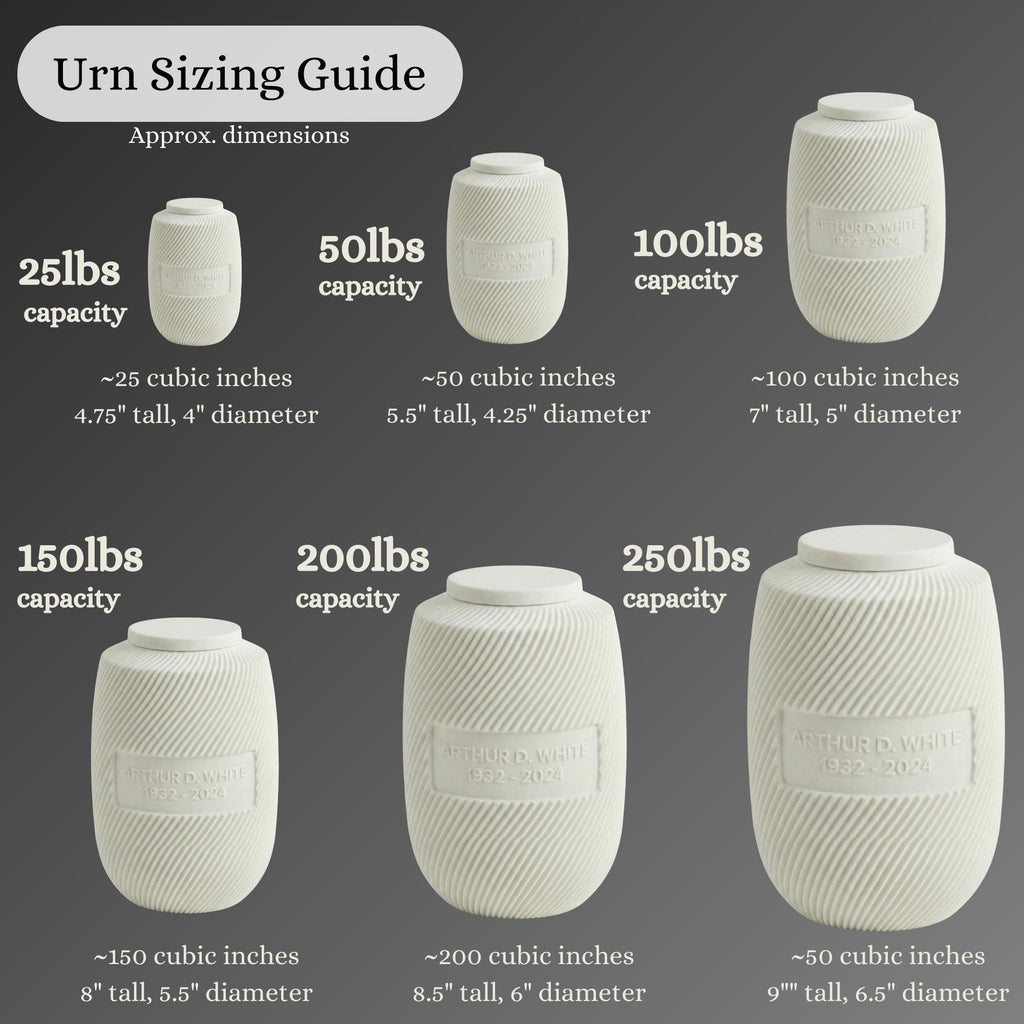Ribbed Cremation Urn
