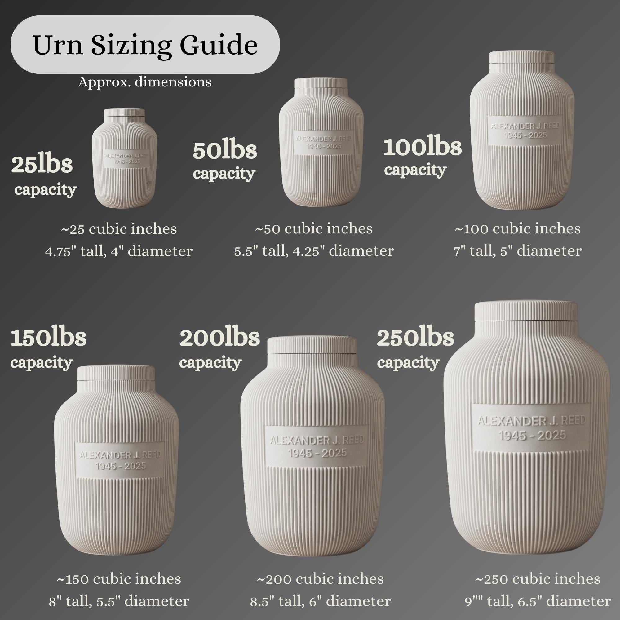 Modern Ridges Cremation Urn - Image 7