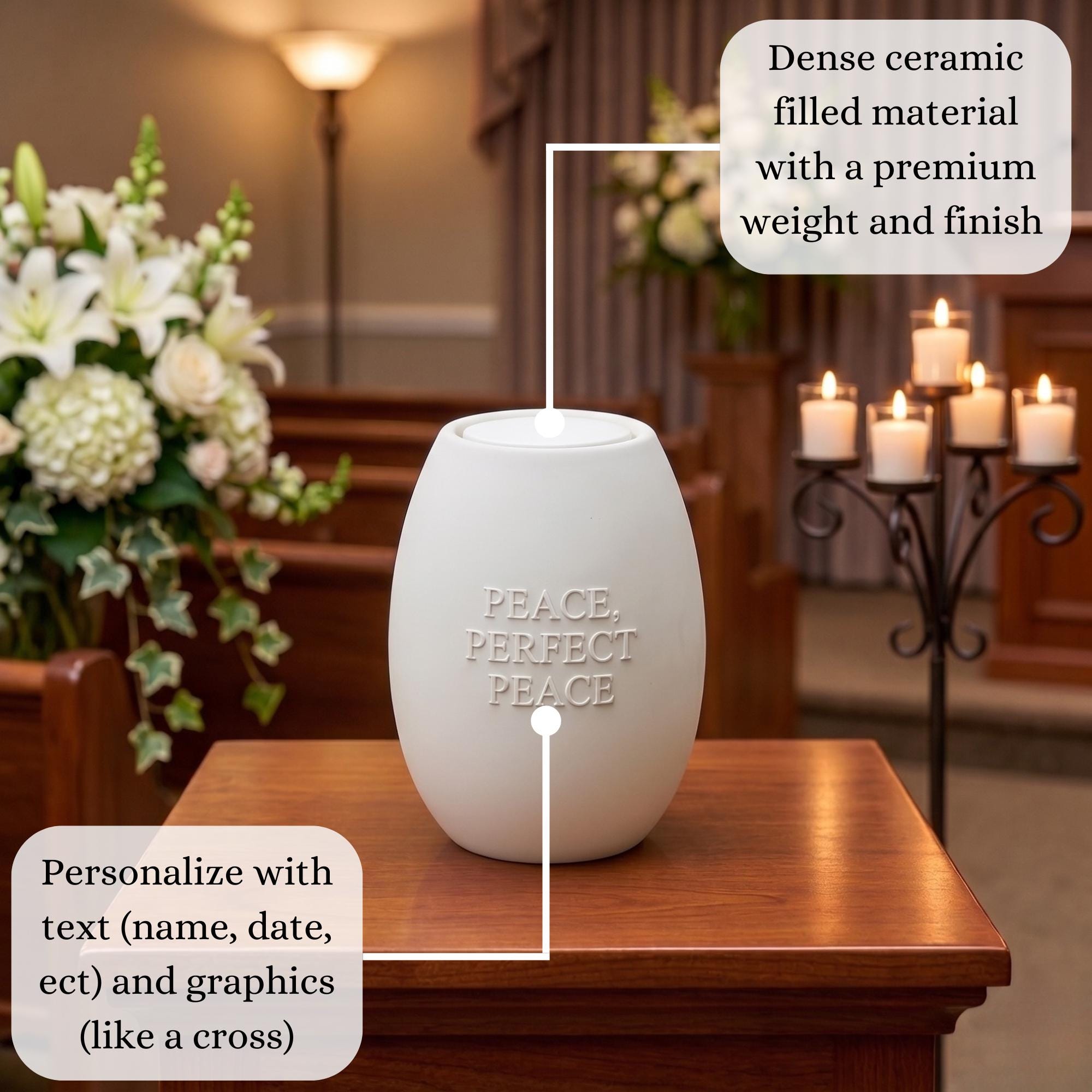 Ovoid Cremation Urn — image 7