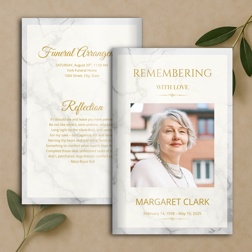 Ivory Grace Funeral Program