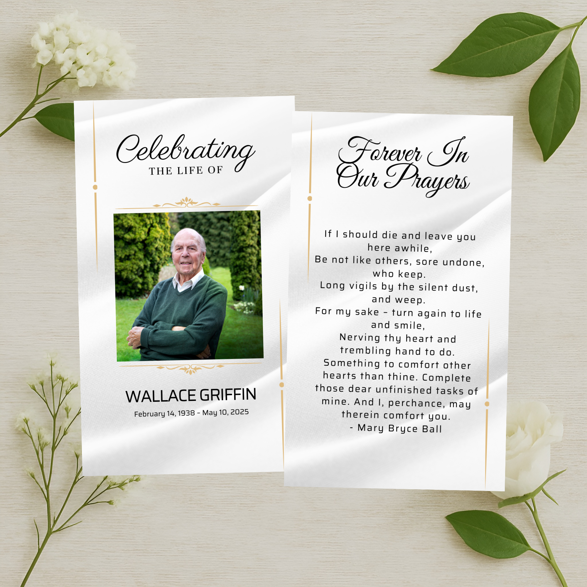 Ivory Legacy Prayer Card