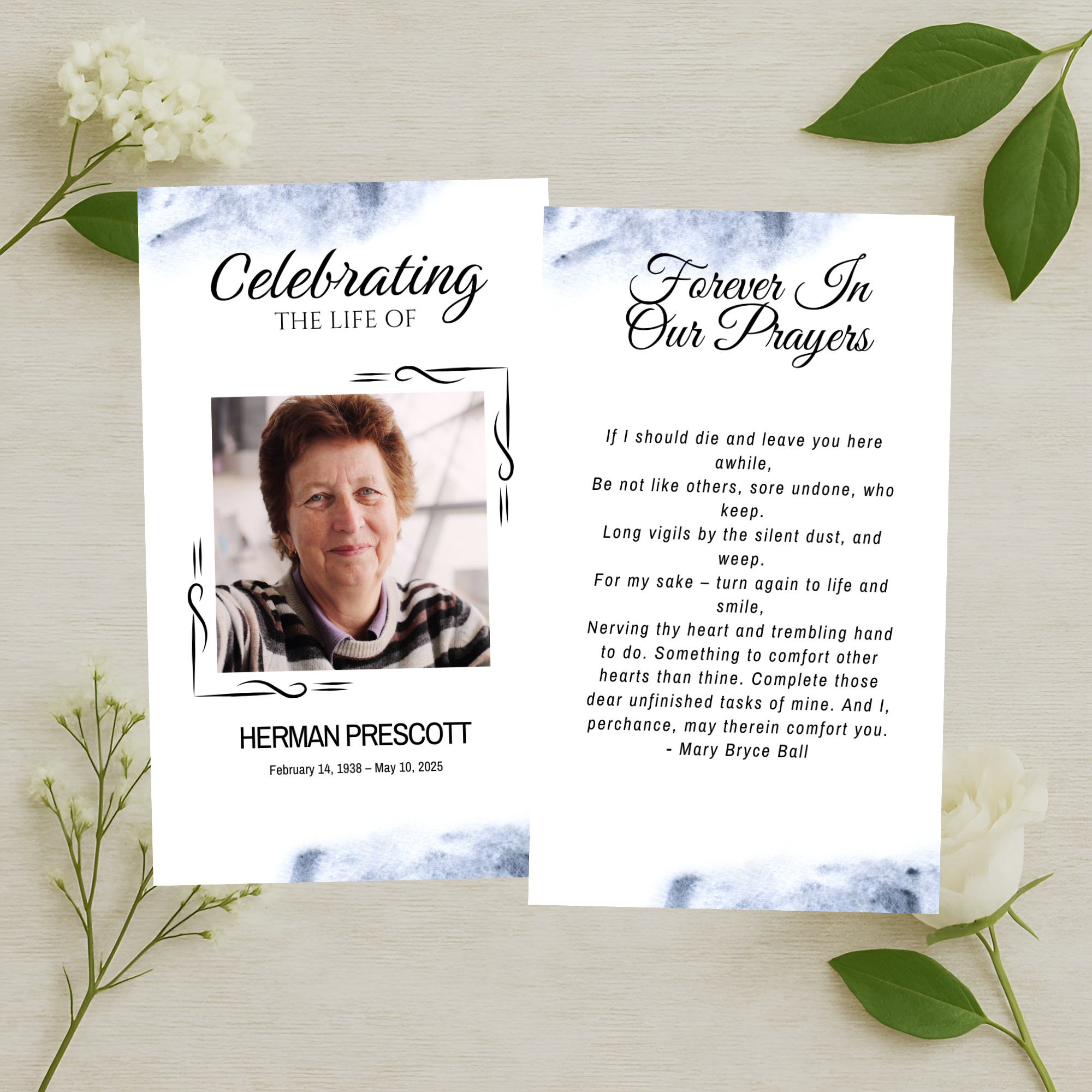Marble Grace Prayer Card