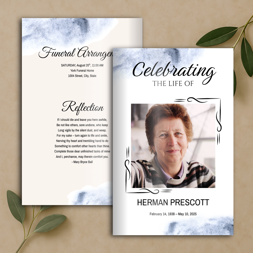 Marble Grace Funeral Program