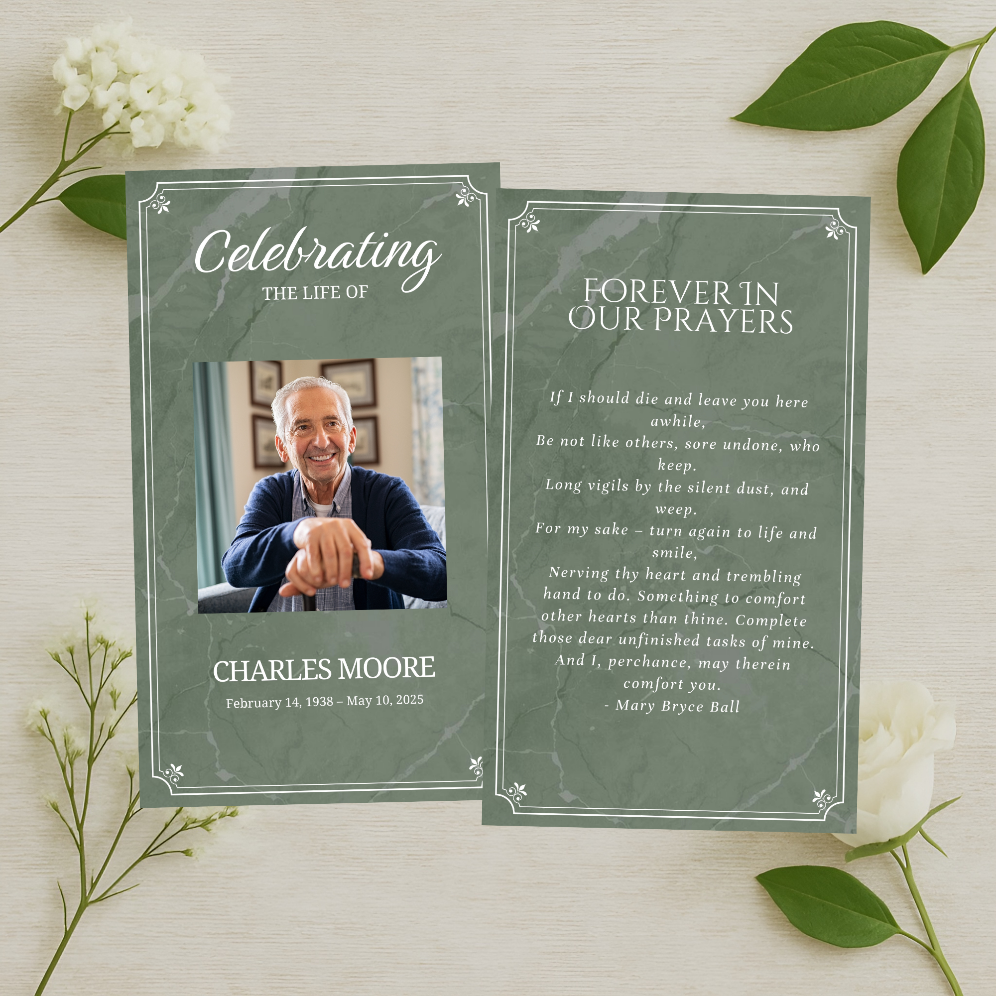 Marble Sage Prayer Card