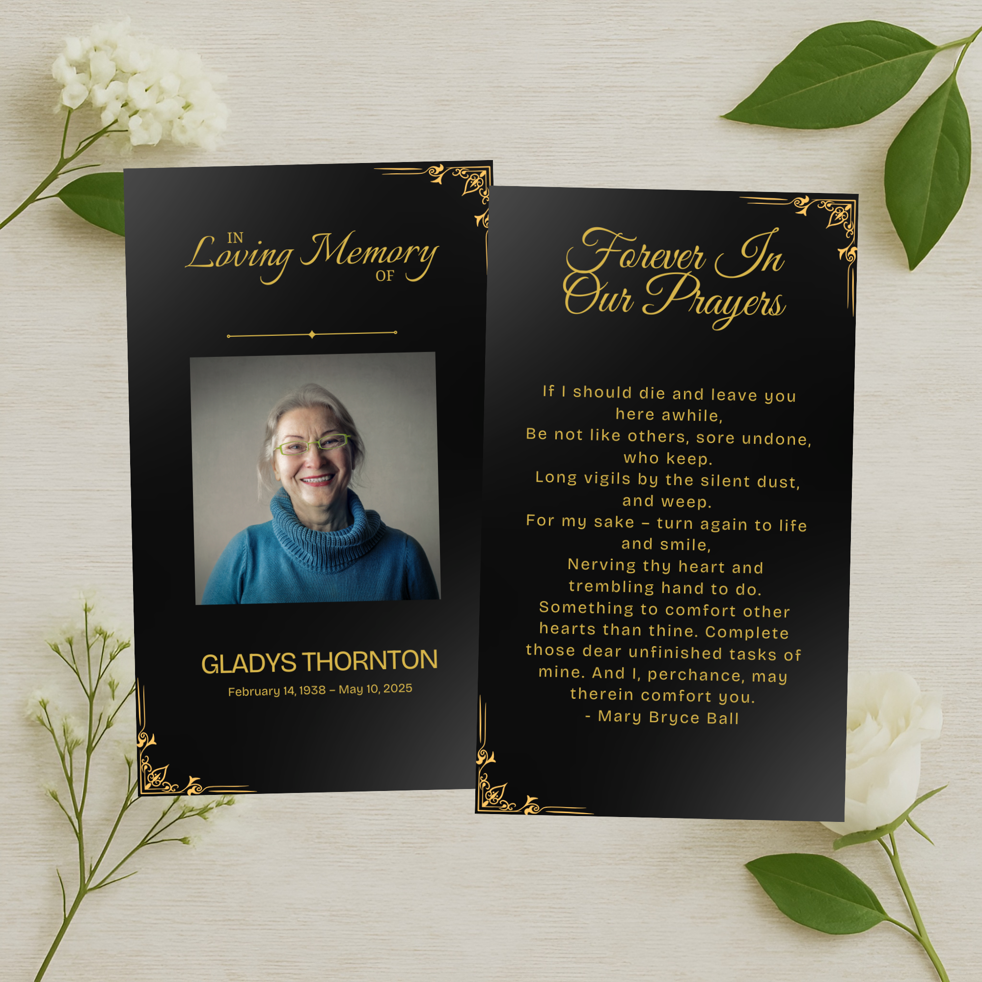 Midnight Regal Prayer Card