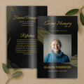 Midnight Regal Funeral Program