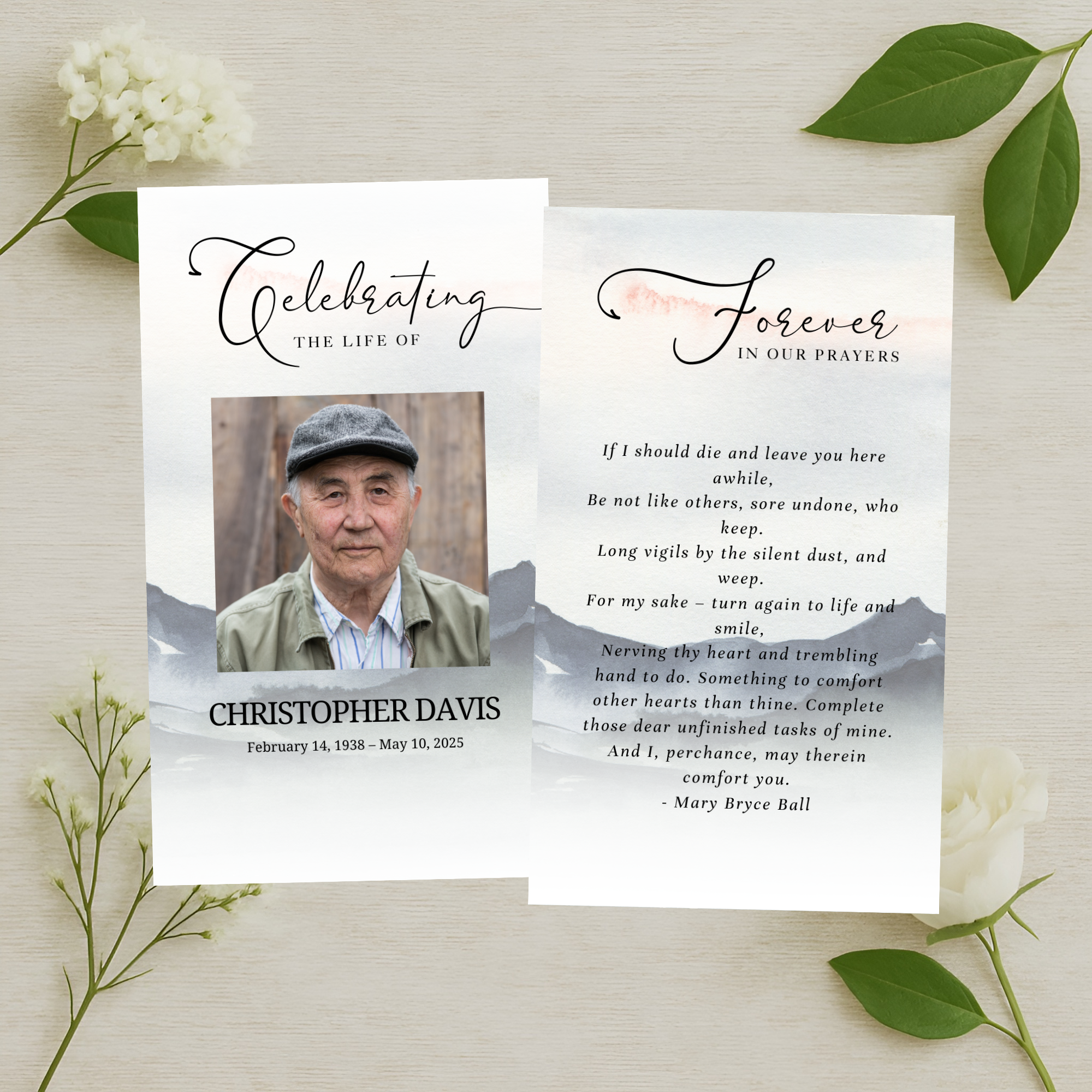 Mountain Solace Prayer Card