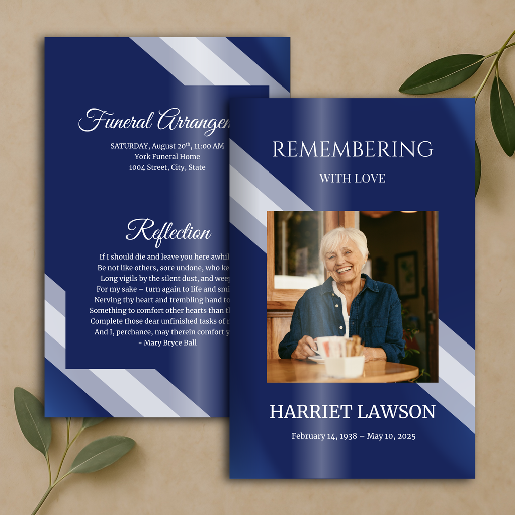 Navy Remembrance Funeral Program
