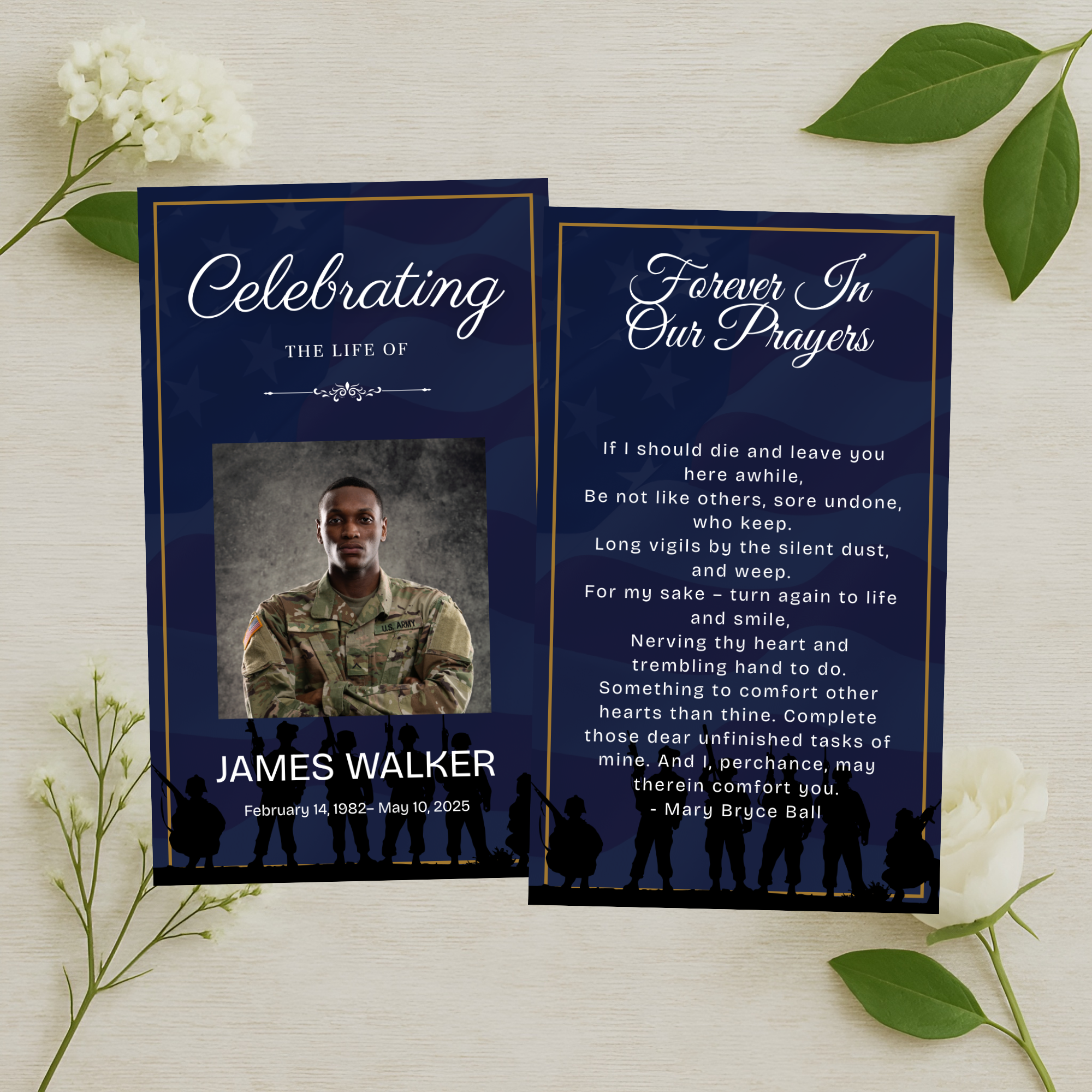 Patriot Tribute Prayer Card