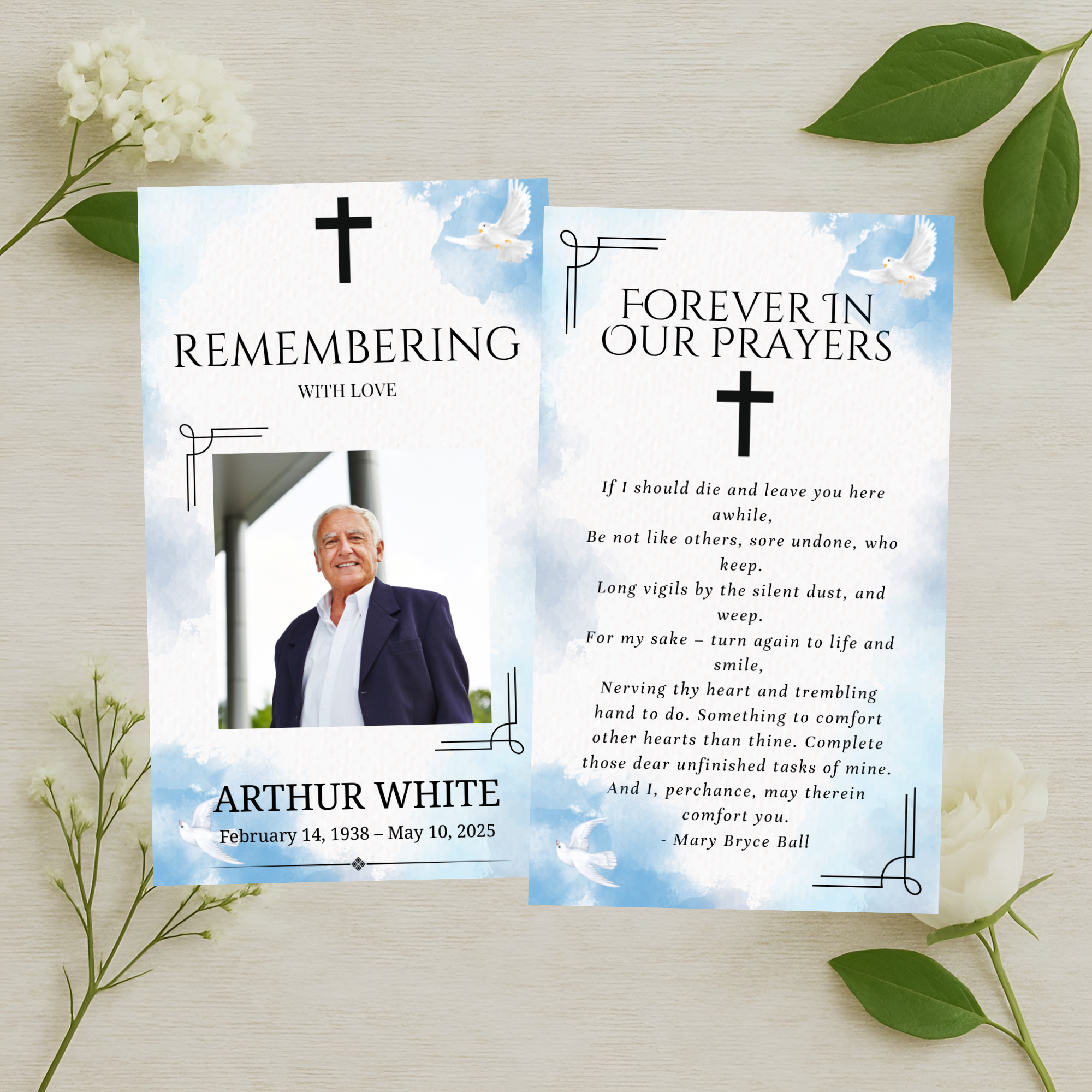 Peaceful Dove Prayer Card