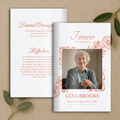 Peach Forever Funeral Program