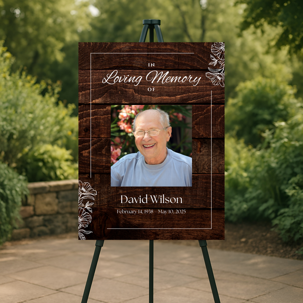 Rustic Memory Memorial Poster