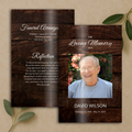Rustic Memory Funeral Program