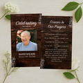 Rustic Memory Prayer Card