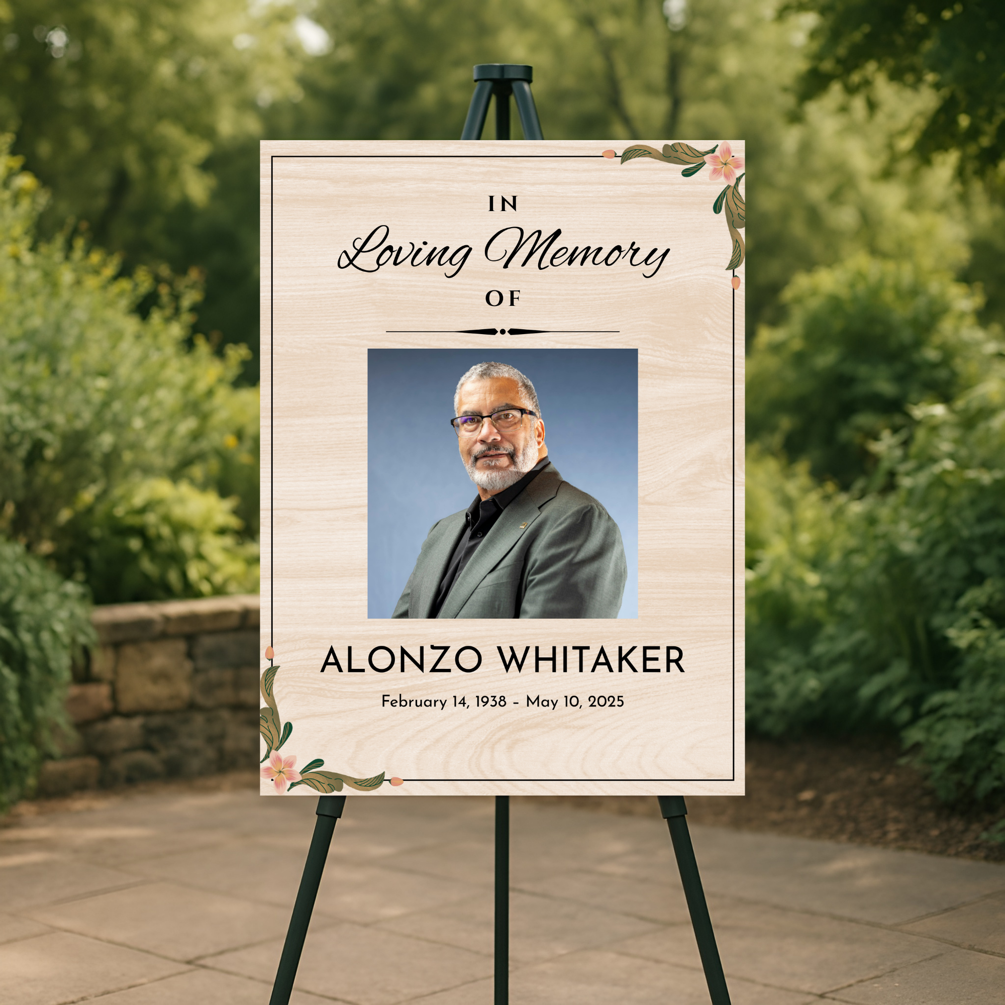 Rustic Vine Memorial Poster