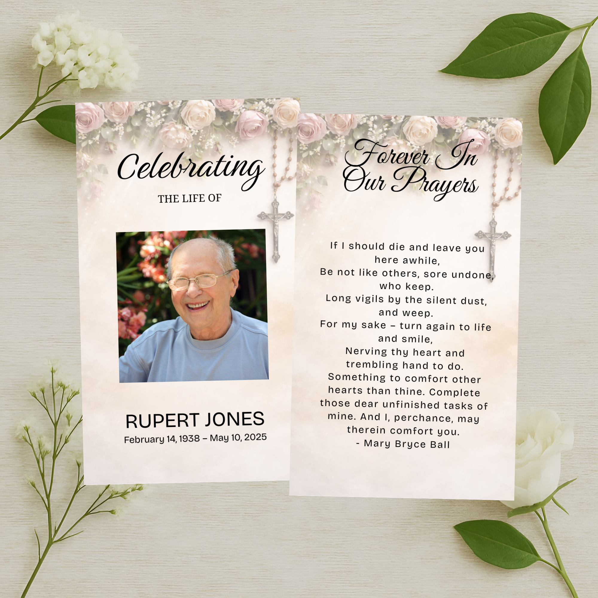 Sacred Cross Prayer Card