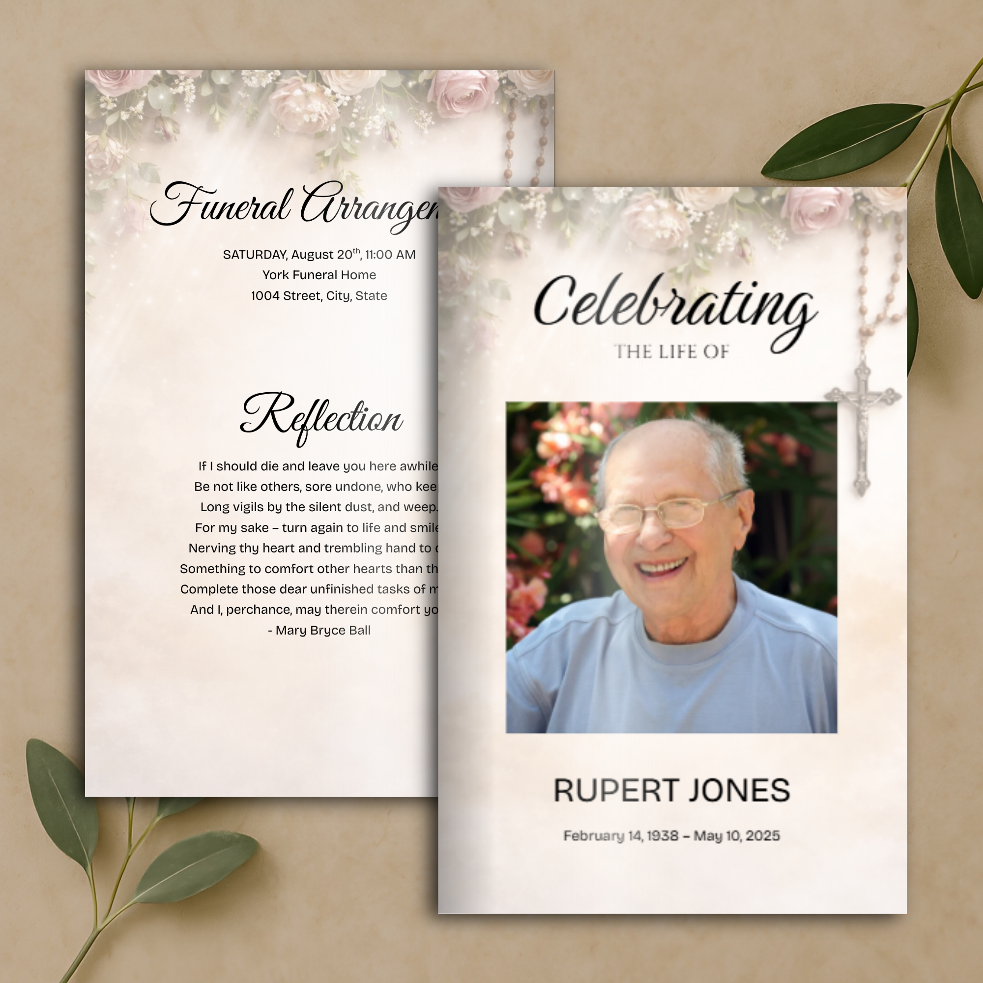 Sacred Cross Funeral Program