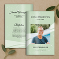 Sage Harmony Funeral Program