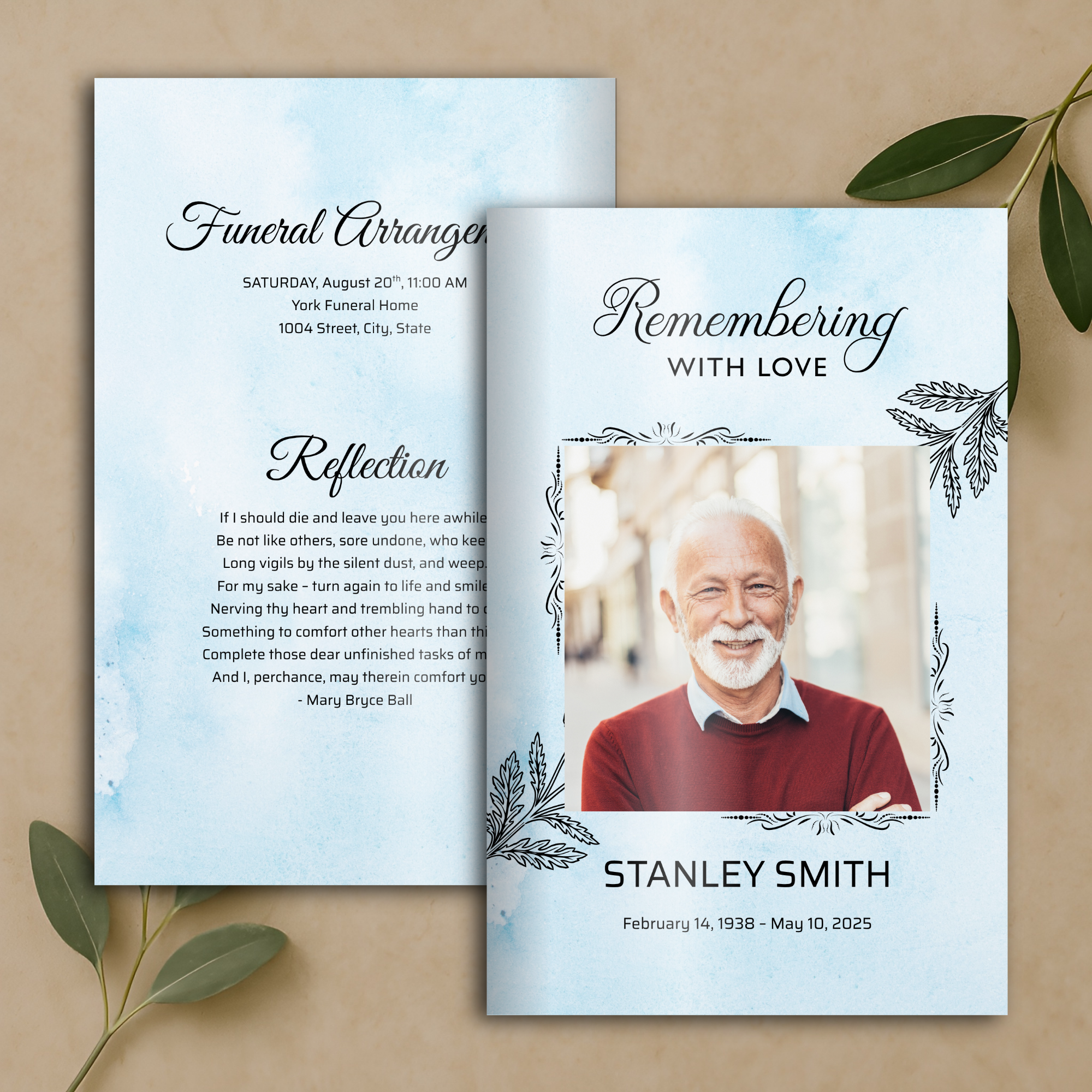 Sky Blossom Funeral Program