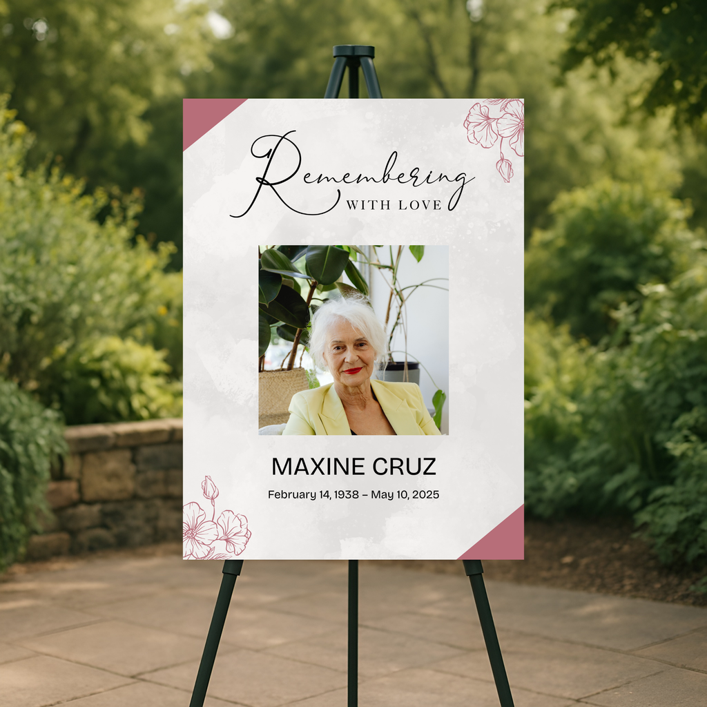 Soft Petal Memorial Poster